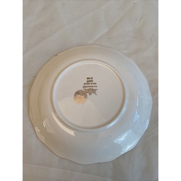 Royal China Tea Saucer & Bowl Set 22K Gold Trim Sebring Ohio Pattern 3007 - Picture 6 of 16